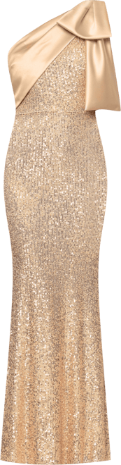 Women's Sequined One Shoulder Gown