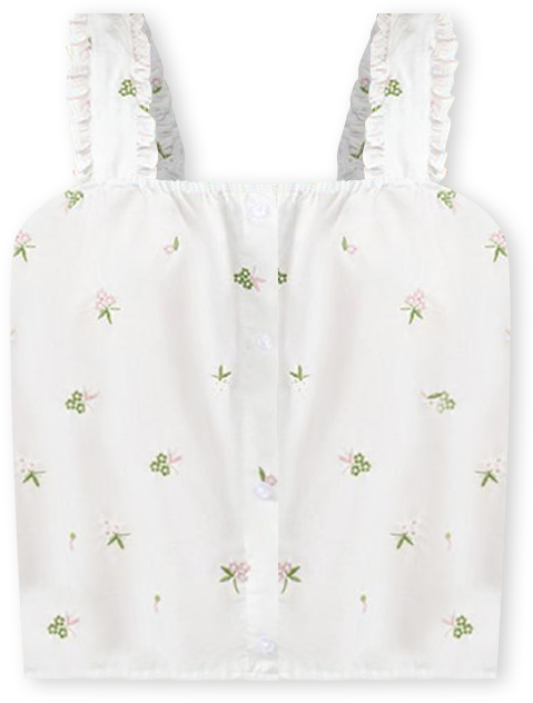 Women's Ruffle Button Front Tank Top