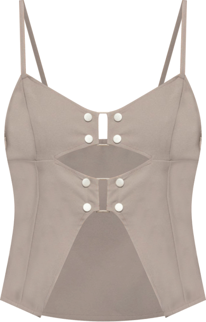 Womens Shay Split Front Buckle Tank Top