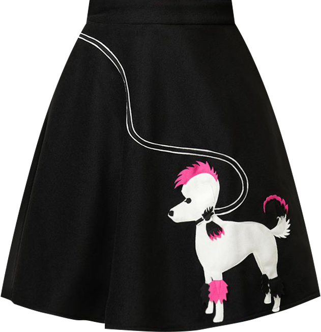 Plus Size High Waist Soda Shop Swing Skirt