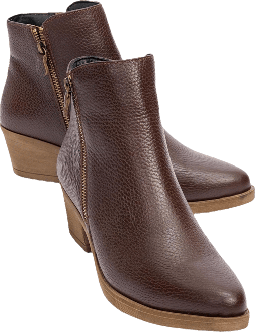 Jayer Leather Double-Zip Block Heel Boot (Women)