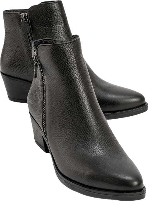 Jayer Leather Double-Zip Block Heel Boot (Women)