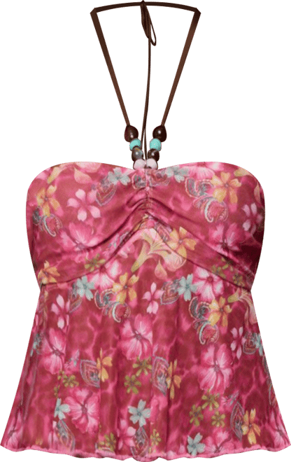 Women's Solana Floral Cut Out Halter Top