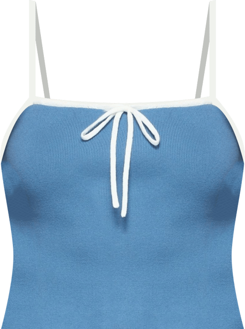 Womens Pheobe Contrast Knit Tank Top