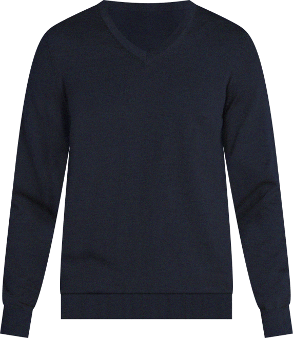 Joseph Abboud Merino Wool V-Neck Sweater, Navy - Blue - Size: XL