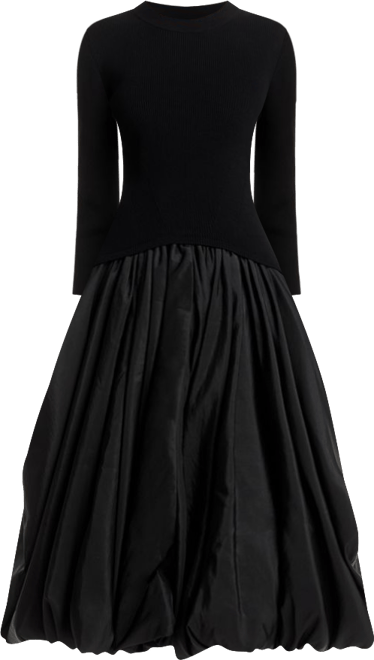chinese dress ladies Kenlie L/S Mock Neck Midi Dress