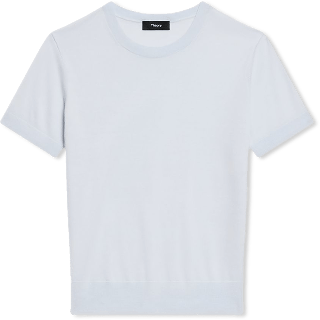 Theory Lightweight Wool Short Sleeve Top | Bloomingdale's