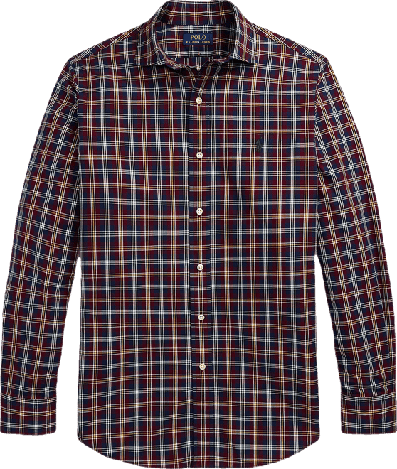 Men's Classic-Fit Plaid Poplin Shirt