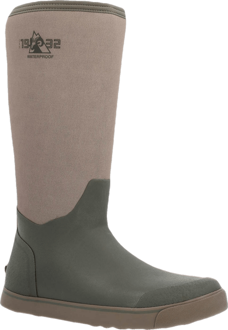 Men's Dry-Strike Waterproof Brown & Green 16" Deck Boot