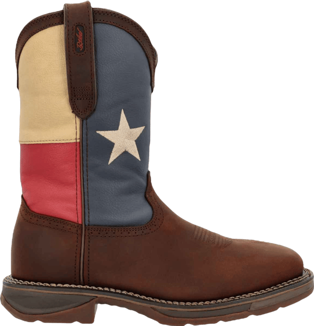 Men's Workin' Rebel Texas Flag Steel Toe Work Boot