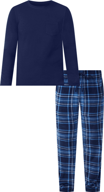 Cabin Fleece Pajama Set Fleece Cuddl Duds Men's Cabin Fleece Long Sleeve  Pajama Set Macy's