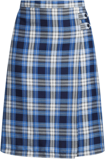 Women's Plaid A-line Skirt Below the Knee