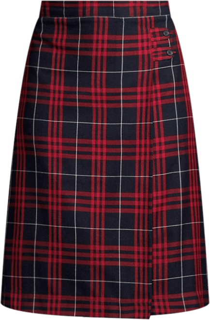 Women's Plaid A-line Skirt Below the Knee