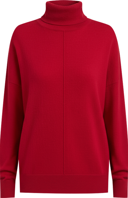 Women's Relaxed Roll Neck Wool & Cashmere Sweater