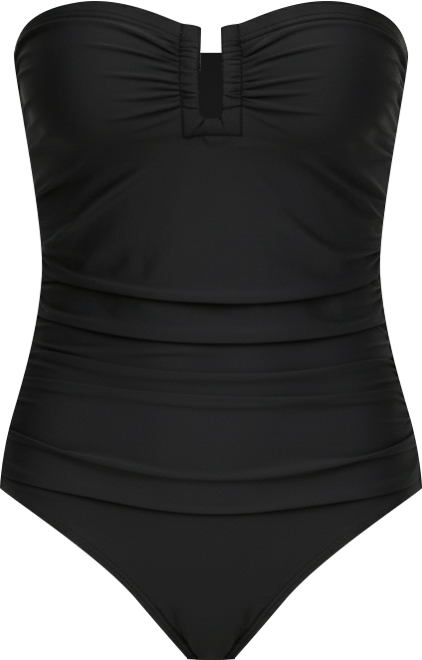 Women's Textured Shirred One-Piece Swimsuit