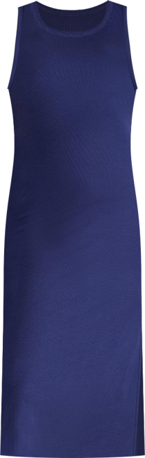 Women's Crew Neck Sleeveless Racerback Maternity Midi Dress