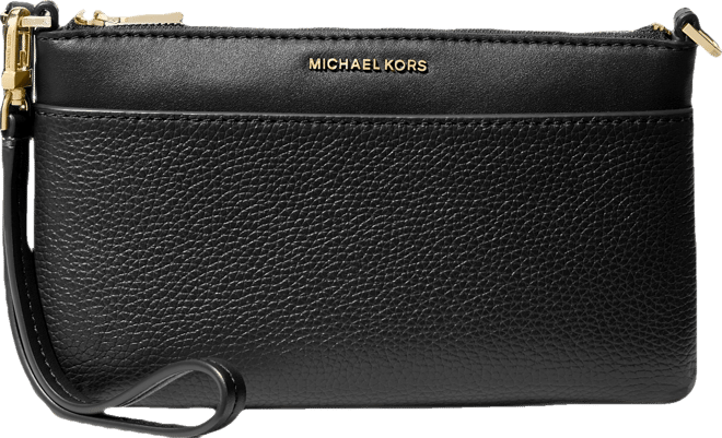 Jet Set Leather Top Zip Convertible Wristlet