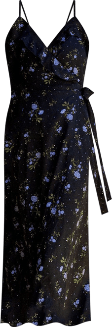 Women's Sweet on Blue Floral Midi Beach Dress