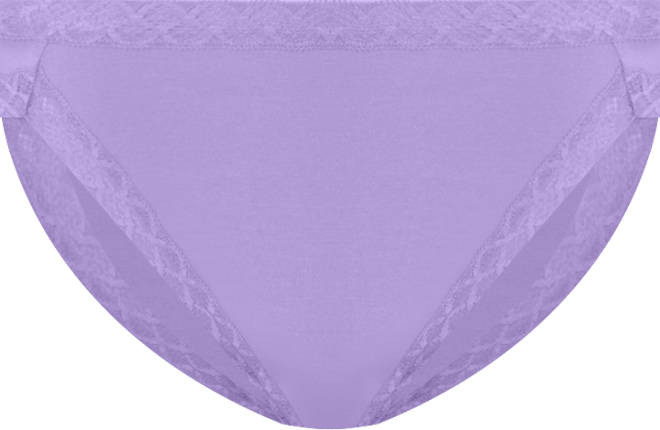 Bliss Lace-Trim Cotton French-Cut Brief Underwear 152058