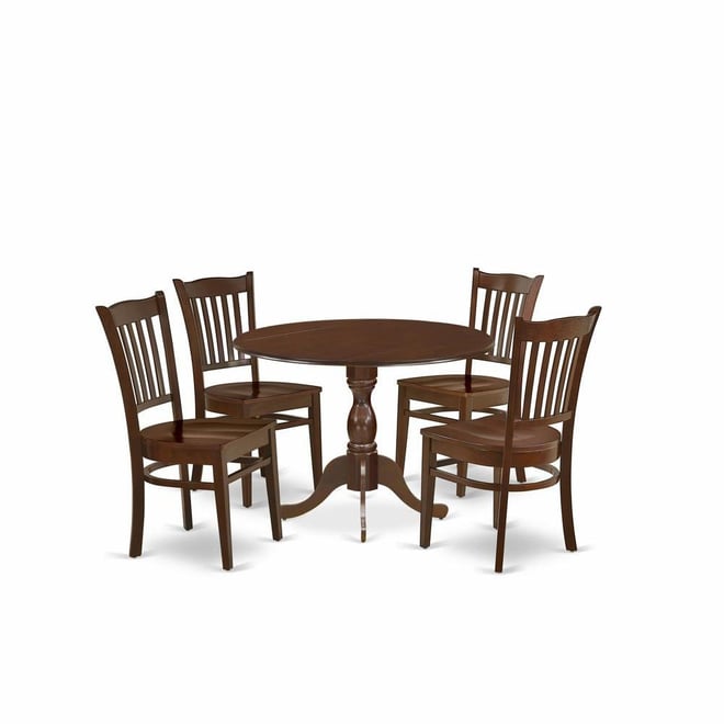 5 Piece Dropleaf Kitchen Dining Table Set
