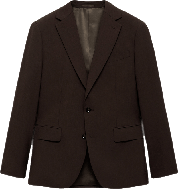 Men's Slim-Fit Wool Suit Blazer