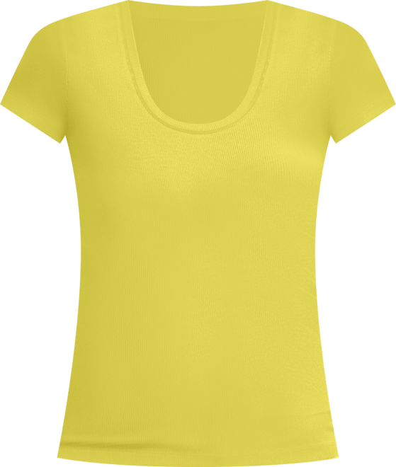 Women's Ribbed Scoop-Neck Top, Exclusively at Macy's