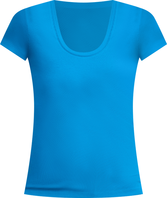 Women's Ribbed Scoop-Neck Top, Exclusively at Macy's