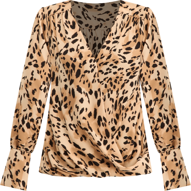 Women's Printed Surplice-Neck Blouse, Macy's Exclusive