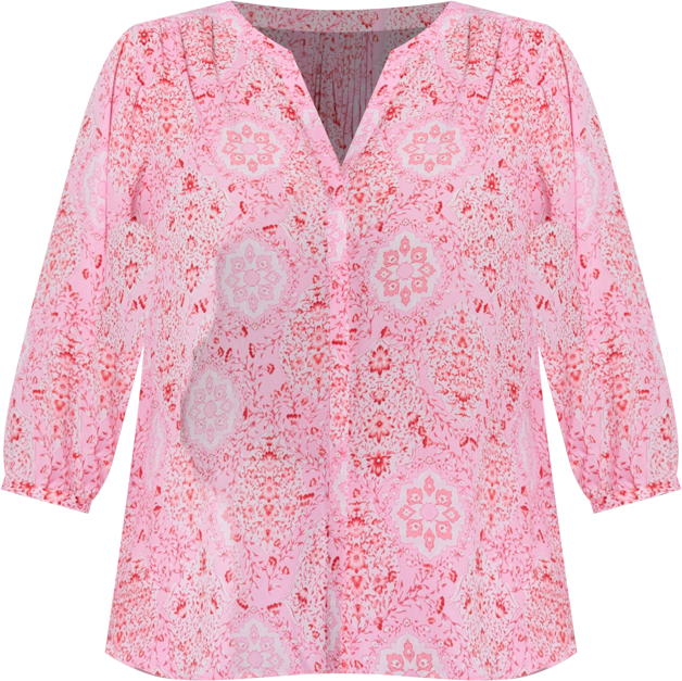 Plus Size Pintuck V-neck Top