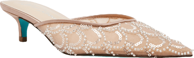 Women's Ellis Beaded Scalloped Mule Pumps