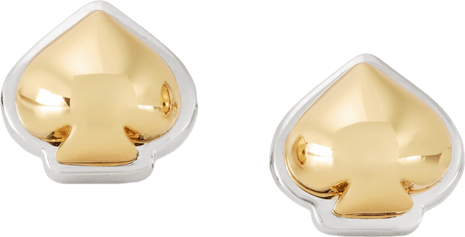 kate spade new york Two-Tone Sculpted Spade Mini Stud Earrings