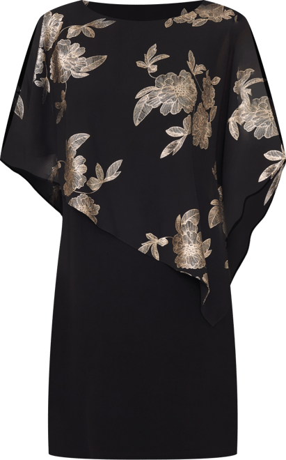 Women's Foil Cape Short Dress