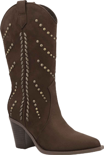 Women's Morgann Pointed Toe Studded Western Boots