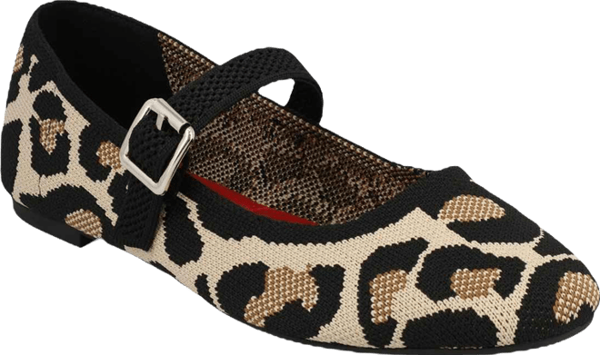 Women's Mary Jane Strap Knit Flats