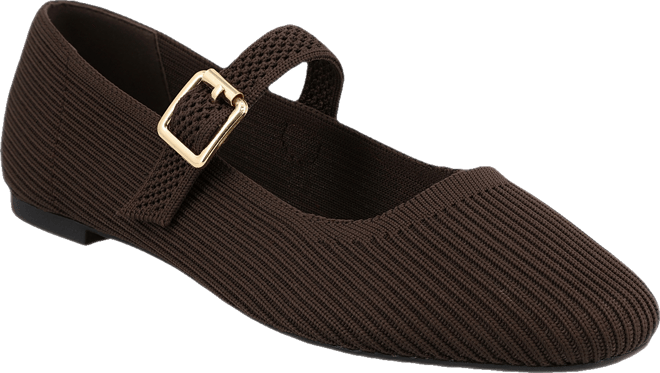 Women's Mary Jane Strap Knit Flats