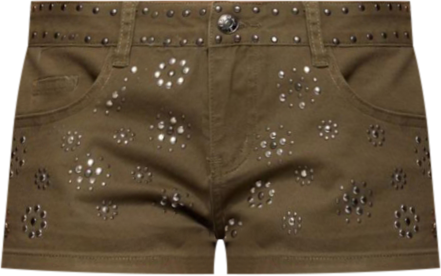 Womens Eartha Studded Micro Shorts