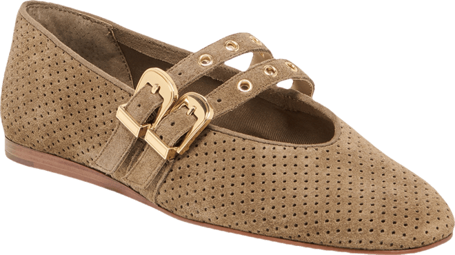 Women's Baylee Grommet Double Strap Mary Jane Flats