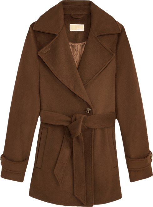 Michael  Women's Double-Breasted Belted Wrap Coat, Exclusively at Macy's