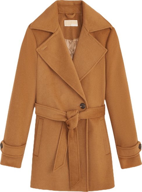 Michael  Women's Double-Breasted Belted Wrap Coat, Exclusively at Macy's