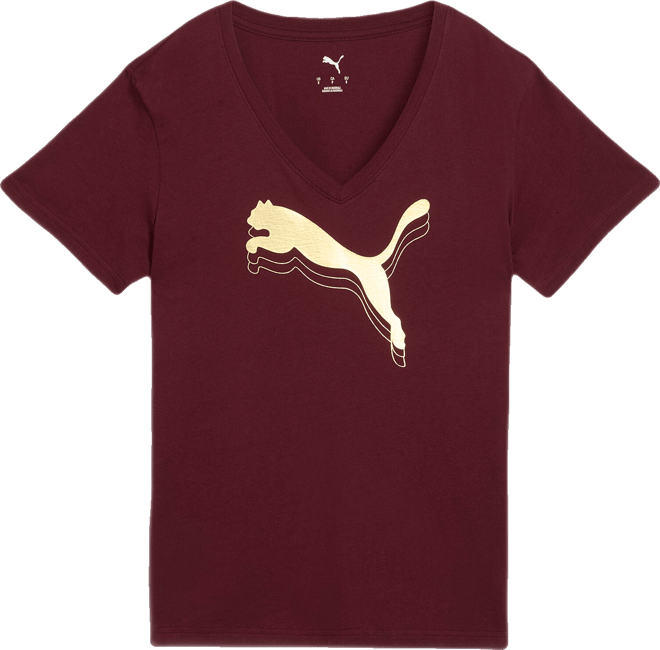 PUMA Essentials Metallic V-Neck T-Shirt