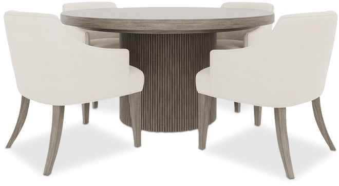 Frandlyn 5-Pc. Dining Set (Round Table + 4 Host Chairs)