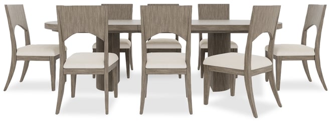 Frandlyn 9pc Dining Set (Table + 8 Side Chairs)