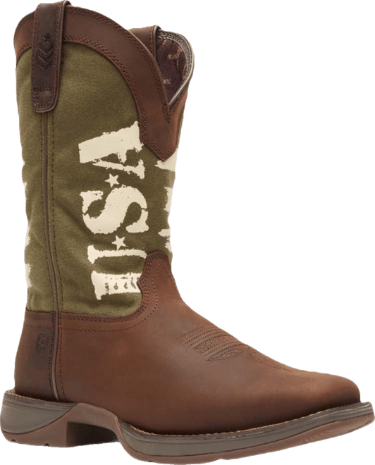 Men's Rebel by Army Green Usa Print Western Boot