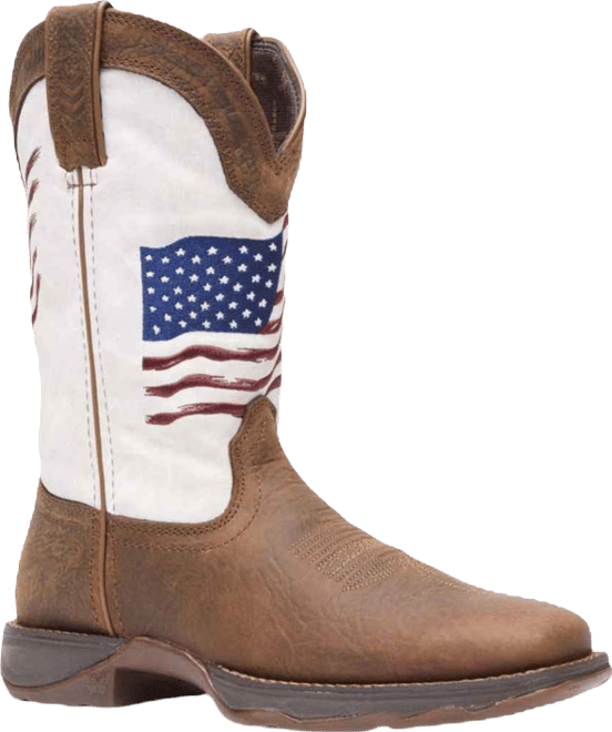 Lady Rebel by  Women's Distressed Flag Embroidery Western Boot