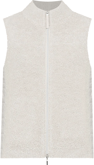 Women's Mixed Media Zip Front Vest