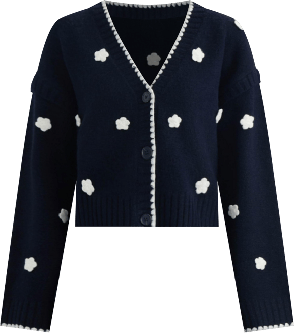 Women's Crochet Flower Cardigan