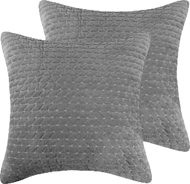 Velvet Stitch 2-Pc. Sham Set, European