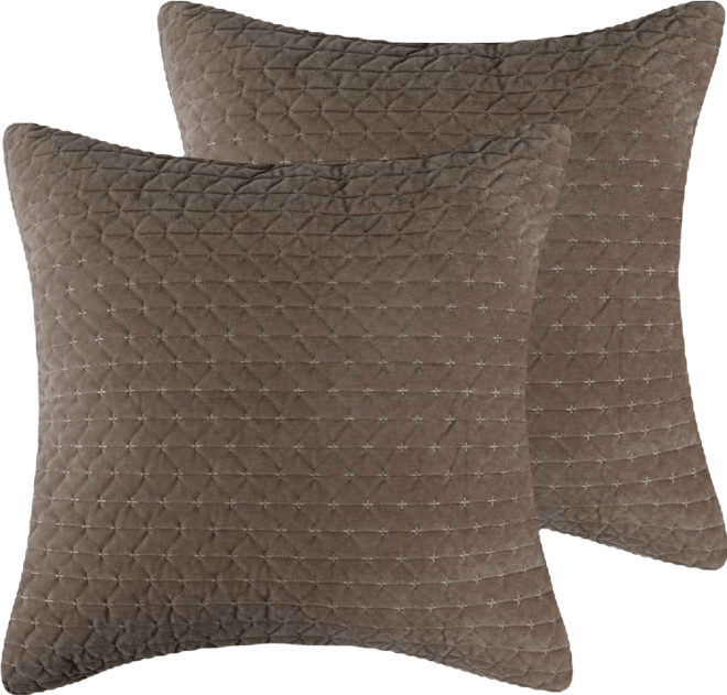 Velvet Stitch 2-Pc. Sham Set, European