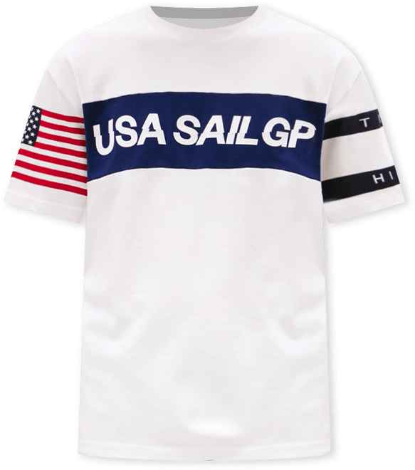 Men's Tommy x U.s. SailGP Team Sail Panelled Short Sleeve T-Shirt