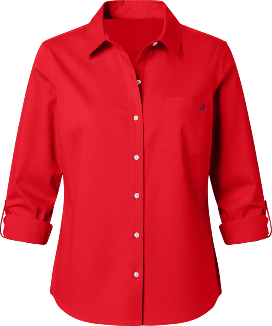 Women's Roll-Tab Button-Front Shirt